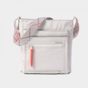 White Grey Women's Hedgren Orva Crossbody Bags | BPZ9645EG